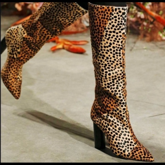 Ulla johnson Jerri Leopard Hair Knee-High Boots - Picture 5 of 6